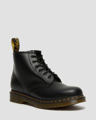 101 Ghete Smooth Leather cu cusături galbene