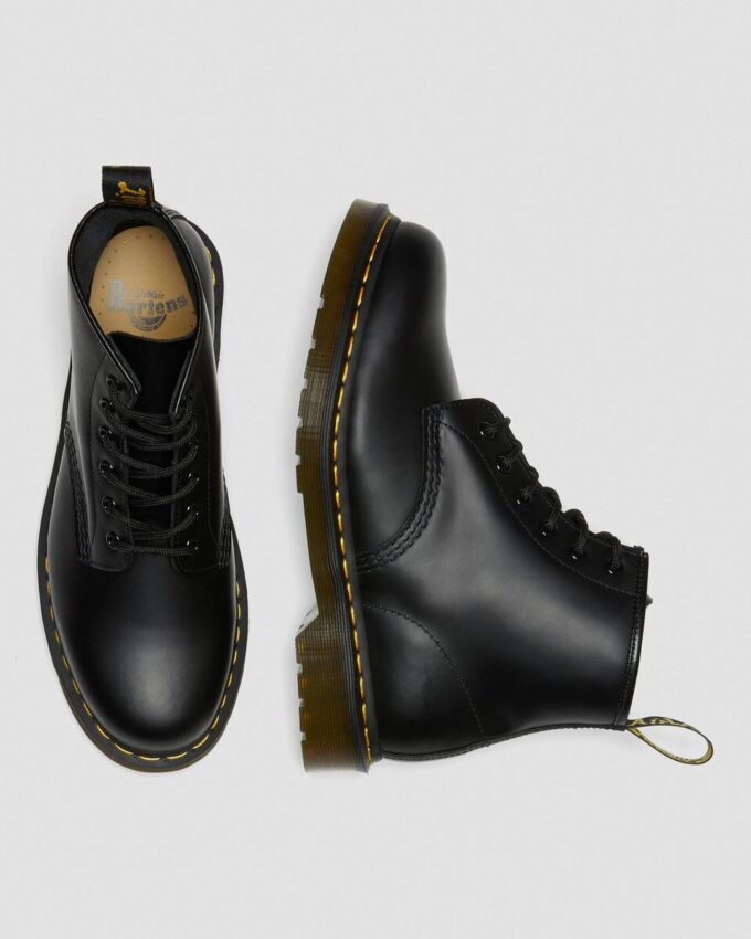 101 Ghete Smooth Leather cu cusături galbene 101 Ghete Smooth Leather cu cusături galbene