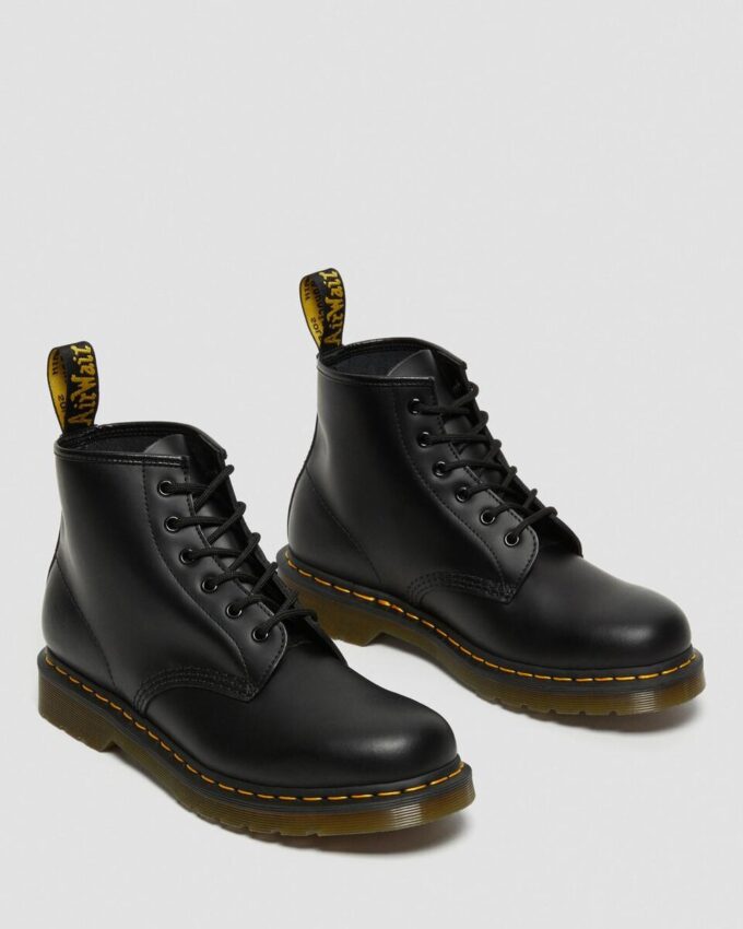 101 Ghete Smooth Leather cu cusături galbene 101 Ghete Smooth Leather cu cusături galbene