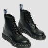 1460 Cizme cu șireturi din Smooth Leather cu cusături albe 1460 Cizme cu șireturi din Smooth Leather cu cusături albe