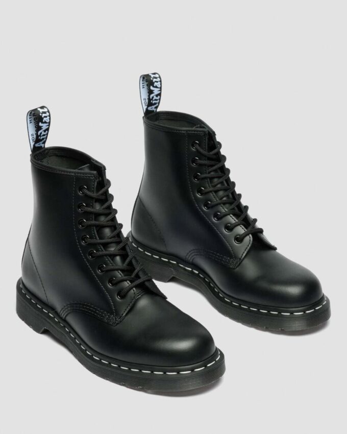 1460 Cizme cu șireturi din Smooth Leather cu cusături albe 1460 Cizme cu șireturi din Smooth Leather cu cusături albe