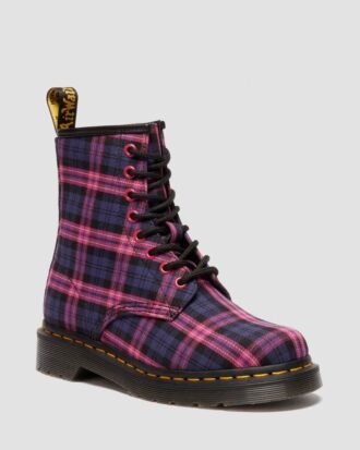 1460 Cizme cu șireturi tartan