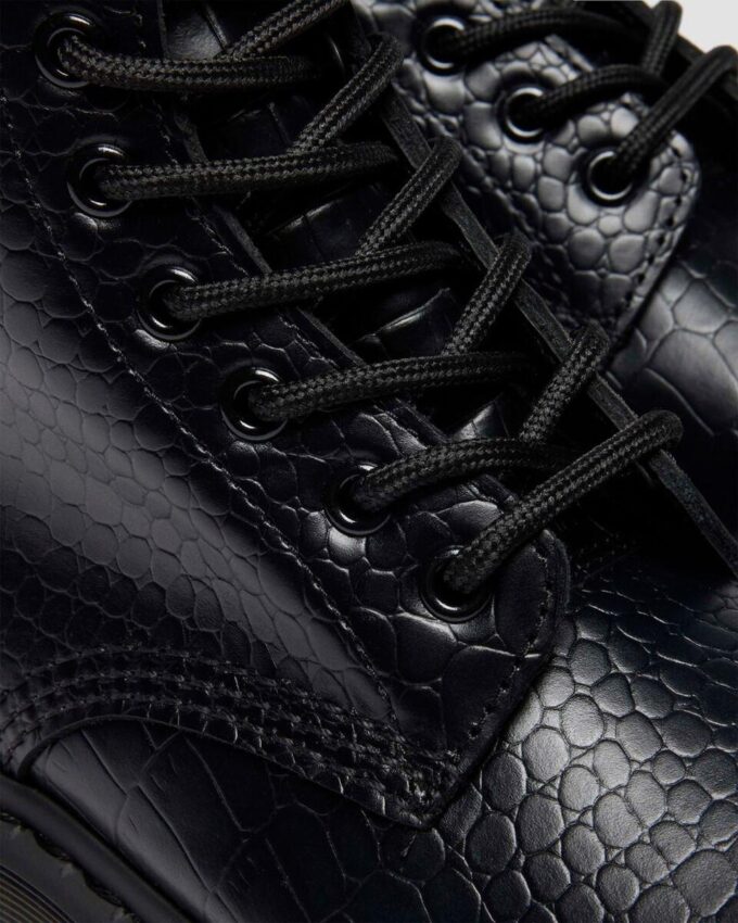 1460 CROCO Cizme din piele cu imprimeu crocodil 1460 CROCO Cizme din piele cu imprimeu crocodil