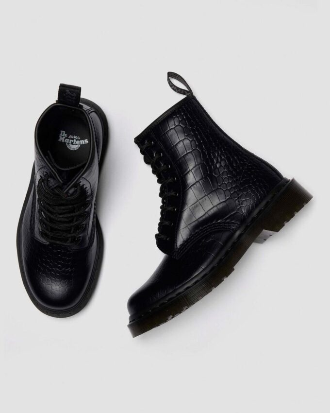 1460 CROCO Cizme din piele cu imprimeu crocodil 1460 CROCO Cizme din piele cu imprimeu crocodil