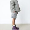 1460 Pascal JUNIOR CIZME CU ȘNURURI PENTRU COPII, ROZ CU TARTAN