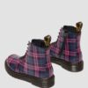 1460 Pascal JUNIOR CIZME CU ȘNURURI PENTRU COPII, ROZ CU TARTAN