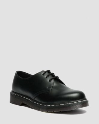1461 Pantofi cu șireturi din Smooth Leather cu cusături albe