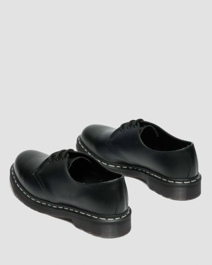1461 Pantofi cu șireturi din Smooth Leather cu cusături albe
