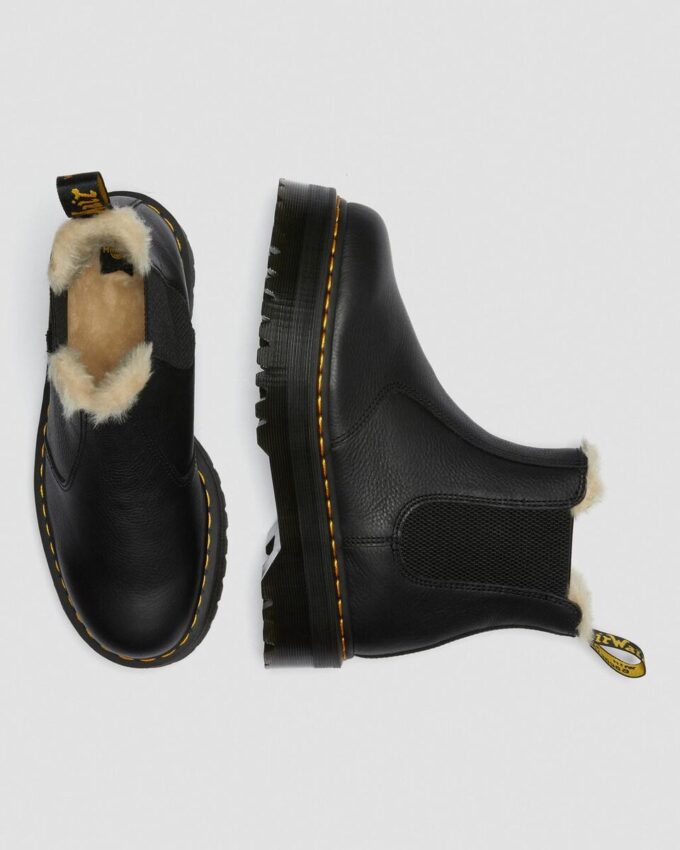 2976 Chelsea Boot cu platformă căptușită cu blană artificială