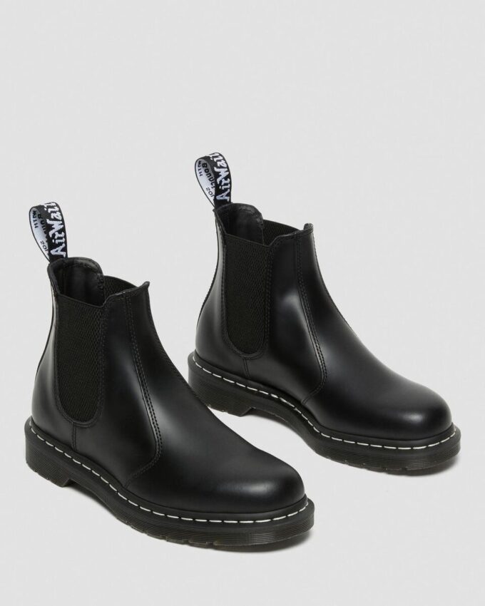 2976 Chelsea Boot din piele Smooth Leather cu cusături albe