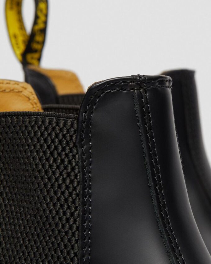 2976 Chelsea Boot din piele Smooth Leather cu cusături galbene