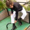 2976 Chelsea Boot din piele Smooth Leather cu cusături galbene