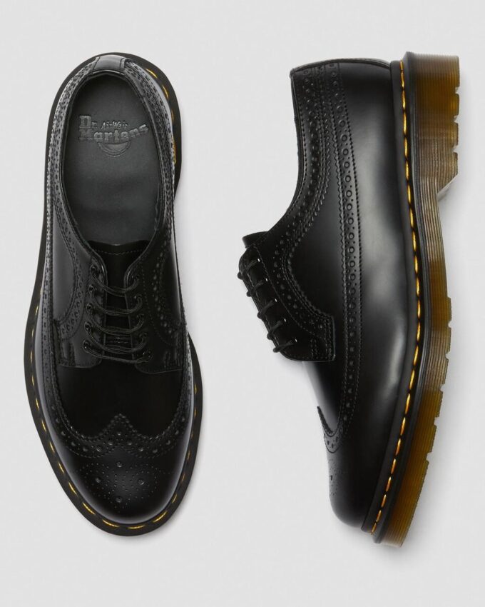 3989 Pantofi brogue din Smooth Leather cu cusături galbene 3989 Pantofi brogue din Smooth Leather cu cusături galbene
