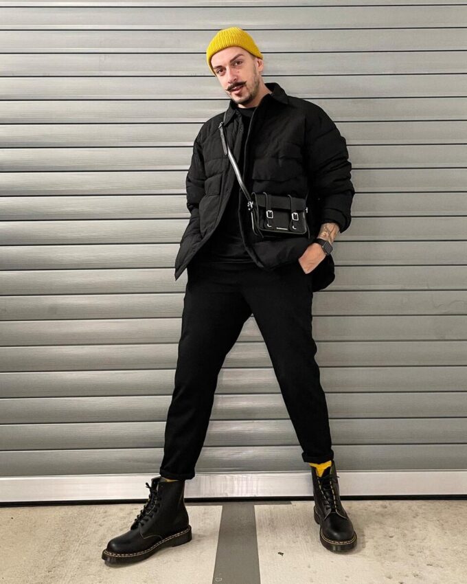 7 INCH SATCHEL Geantă din piele cu curea transversală