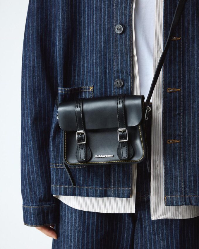 7 INCH SATCHEL Geantă din piele cu curea transversală