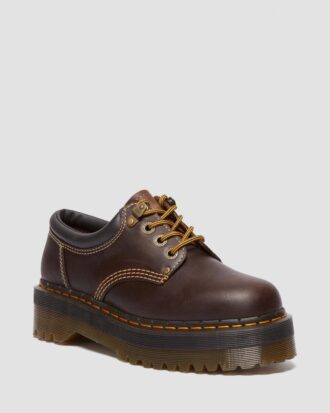 8053 Pantofi casual cu platformă din piele Crazy Horse