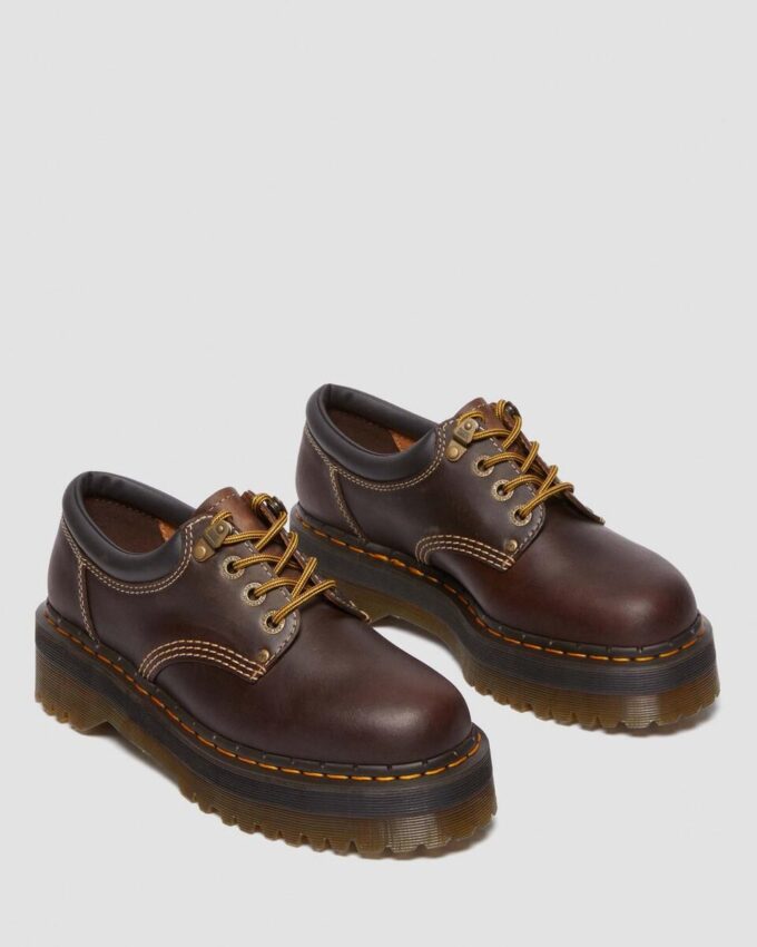8053 Pantofi casual cu platformă din piele Crazy Horse