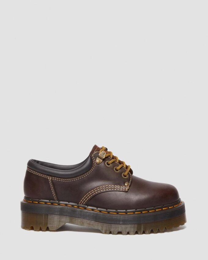 8053 Pantofi casual cu platformă din piele Crazy Horse