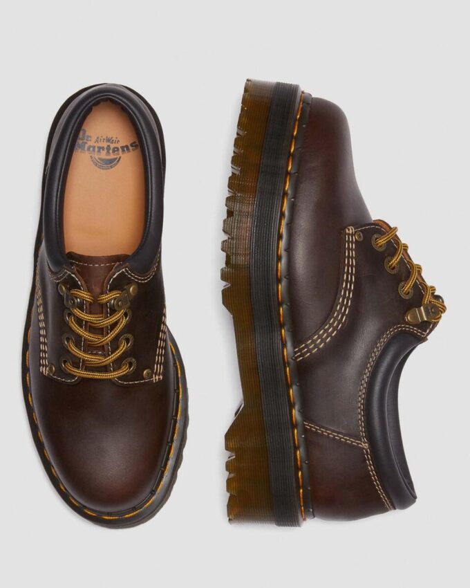 8053 Pantofi casual cu platformă din piele Crazy Horse