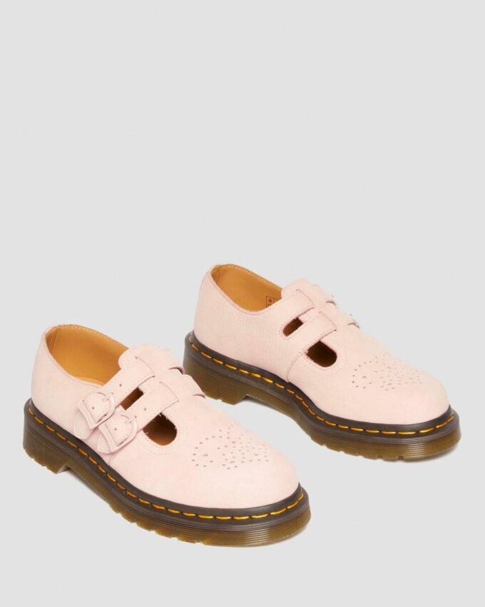 8065 Pantofi Mary Jane din piele nubuc
