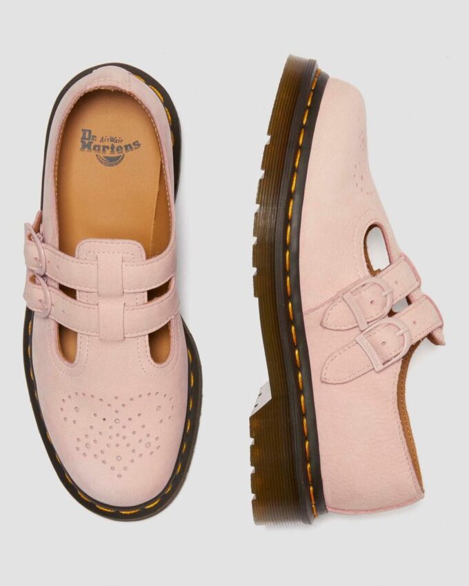 8065 Pantofi Mary Jane din piele nubuc