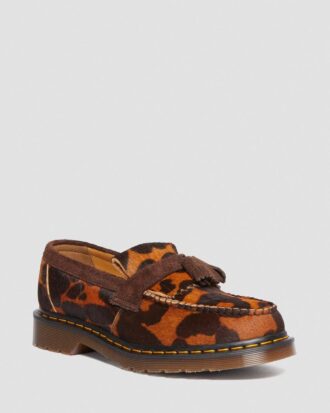 Adrian Made in England Pantofi cu ciucuri și păr natural
