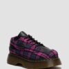 BUZZ 5-EYE Pantofi cu șireturi din tartan și piele