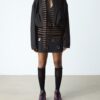 BUZZ 5-EYE Pantofi cu șireturi din tartan și piele