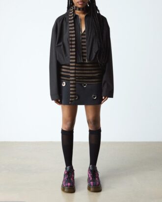 BUZZ 5-EYE Pantofi cu șireturi din tartan și piele