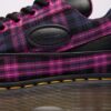 BUZZ 5-EYE Pantofi cu șireturi din tartan și piele