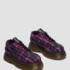 BUZZ 5-EYE Pantofi cu șireturi din tartan și piele