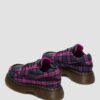 BUZZ 5-EYE Pantofi cu șireturi din tartan și piele