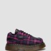 BUZZ 5-EYE Pantofi cu șireturi din tartan și piele
