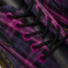 BUZZ 5-EYE Pantofi cu șireturi din tartan și piele