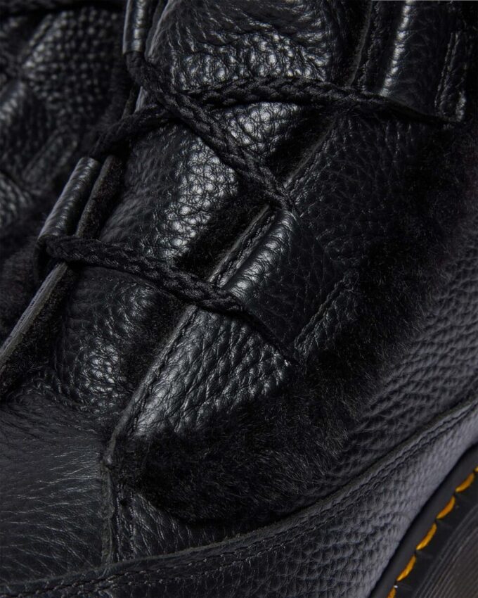 Buzz Lace Up Cizme cu șireturi din Nappa Leather, căptușite cu blană artificială Buzz Lace Up Cizme cu șireturi din Nappa Leather, căptușite cu blană artificială