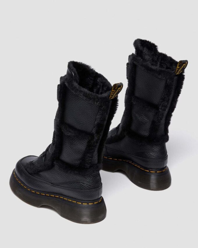 Buzz Lace Up Cizme cu șireturi din Nappa Leather, căptușite cu blană artificială Buzz Lace Up Cizme cu șireturi din Nappa Leather, căptușite cu blană artificială