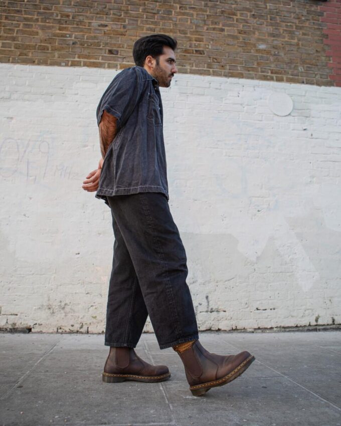 Chelsea Boot din piele Crazy Horse cu cusături galbene 2976 Chelsea Boot din piele Crazy Horse cu cusături galbene 2976