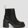 Cizme Chelsea din piele cu toc evazat SPENCE