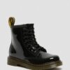 Cizme cu șireturi din Patent Leather 1460 pentru copii