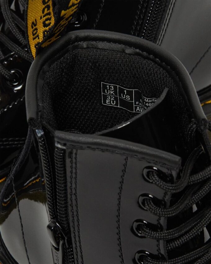 Cizme cu șireturi din Patent Leather 1460 pentru copii
