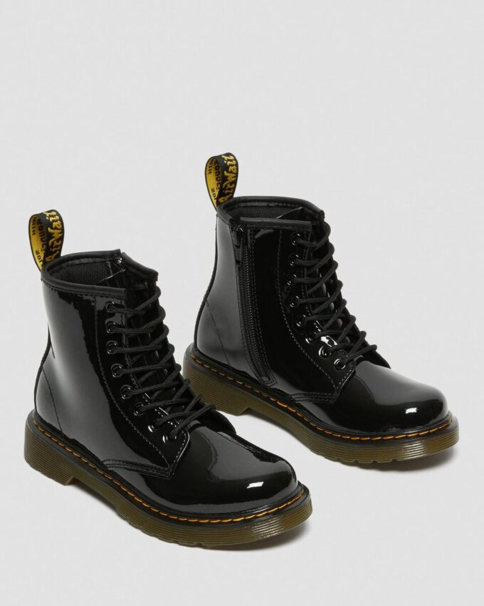 Cizme cu șireturi din Patent Leather 1460 pentru copii