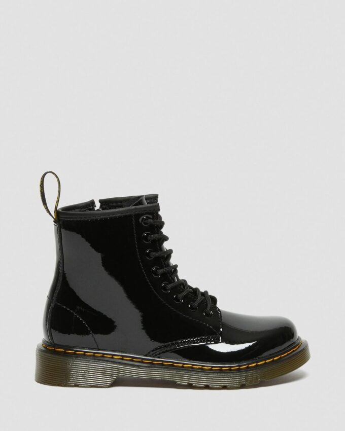 Cizme cu șireturi din Patent Leather 1460 pentru copii
