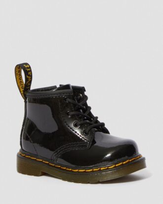 Cizme cu șireturi din Patent Leather 1460 pentru copii mici