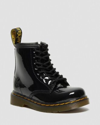 Cizme cu șireturi din Patent Leather 1460 pentru copii mici