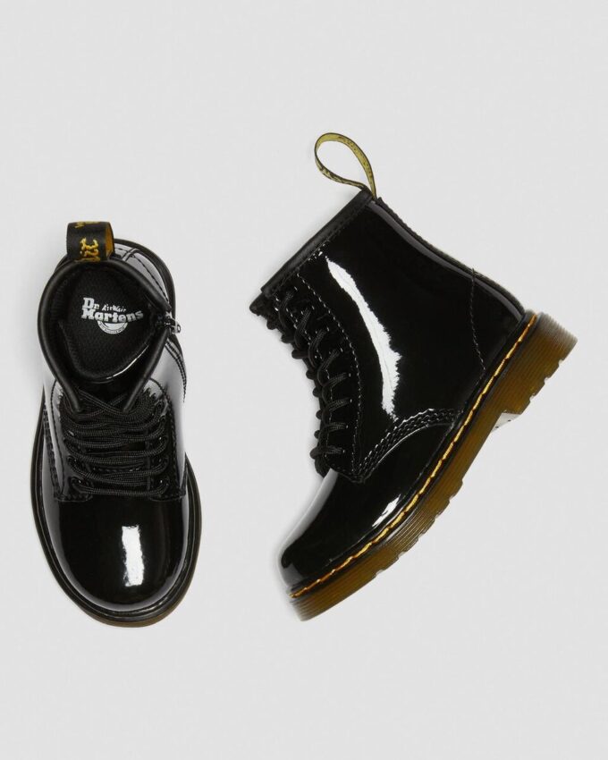 Cizme cu șireturi din Patent Leather 1460 pentru copii mici Cizme cu șireturi din Patent Leather 1460 pentru copii mici