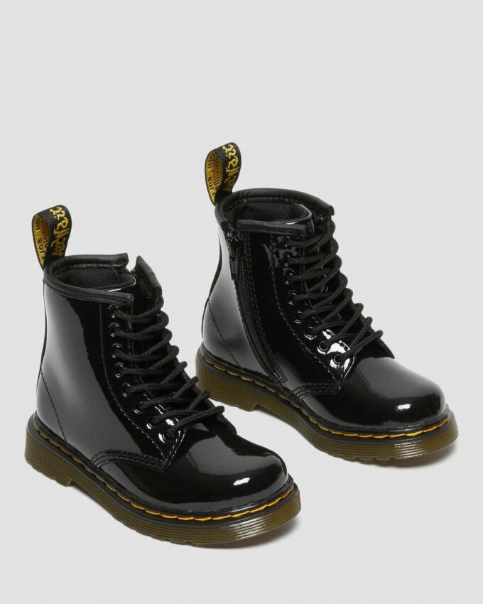 Cizme cu șireturi din Patent Leather 1460 pentru copii mici Cizme cu șireturi din Patent Leather 1460 pentru copii mici