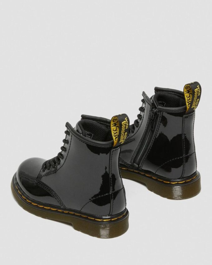 Cizme cu șireturi din Patent Leather 1460 pentru copii mici Cizme cu șireturi din Patent Leather 1460 pentru copii mici