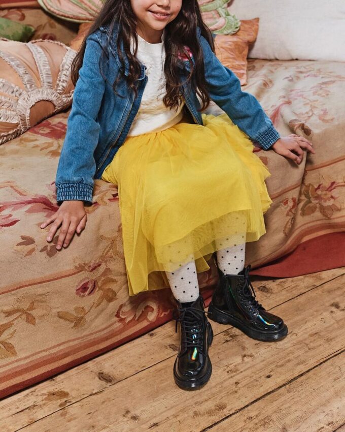 Cizme cu șireturi din Patent Leather JUNIOR 1460 RAINBOW