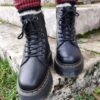 Cizme cu platformă din piele căptușite cu blană artificială Jadon Cizme cu platformă din piele căptușite cu blană artificială Jadon