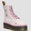 Cizme cu platformă din piele JADON HEART Gingham Cizme cu platformă din piele JADON HEART Gingham